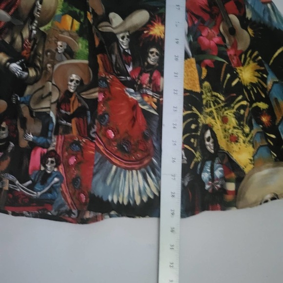 VANITY PROJECT Woman UK 12/ US 8/M Multi-Colored skulls Sleeveless tunic top - Picture 5 of 10